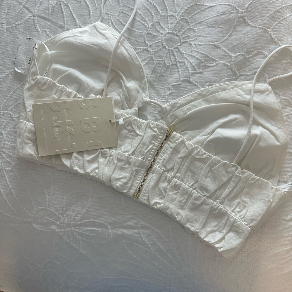 NWT White Bralette by SABO the label